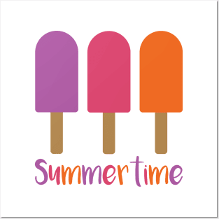 Bright Tasty Summertime Ice Cream Lollies Posters and Art